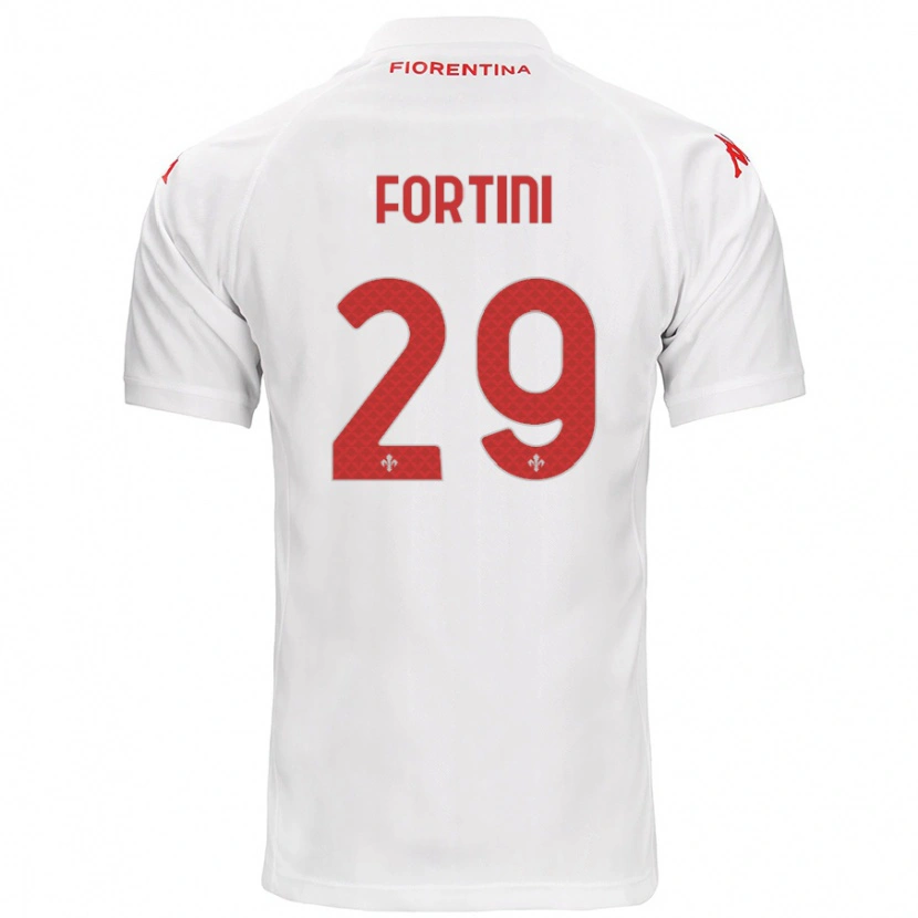 Danxen Damen Niccolò Fortini #29 Weiß Auswärtstrikot Trikot 2024/25 T-Shirt