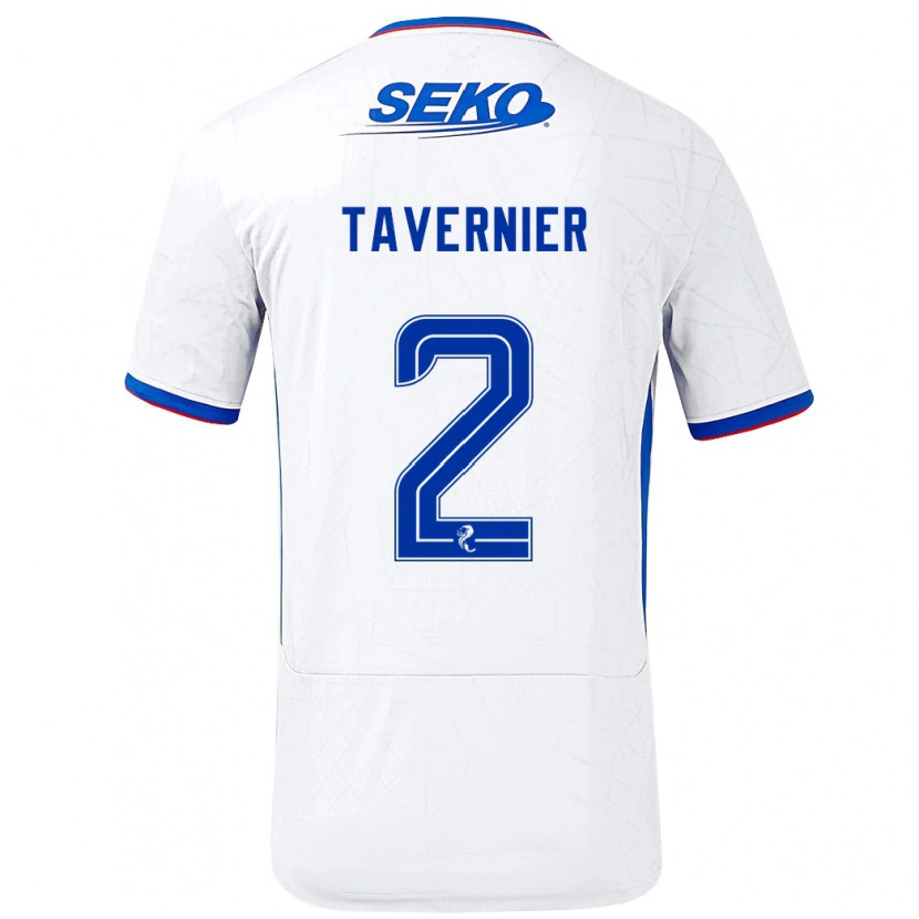 Danxen Damen James Tavernier #2 Weiß Blau Auswärtstrikot Trikot 2024/25 T-Shirt