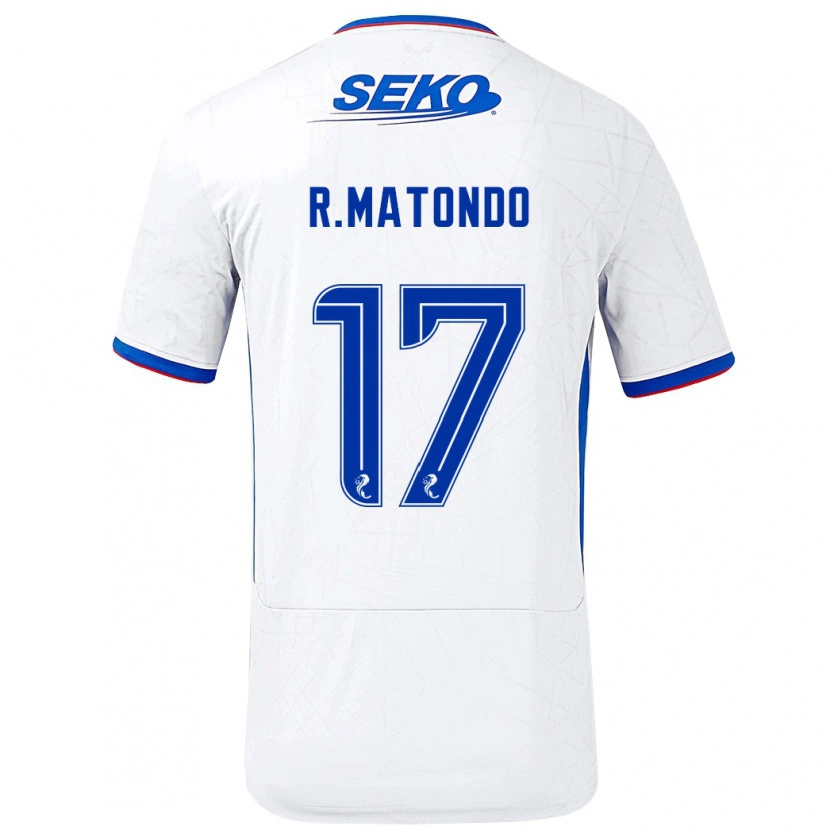 Danxen Damen Rabbi Matondo #17 Weiß Blau Auswärtstrikot Trikot 2024/25 T-Shirt