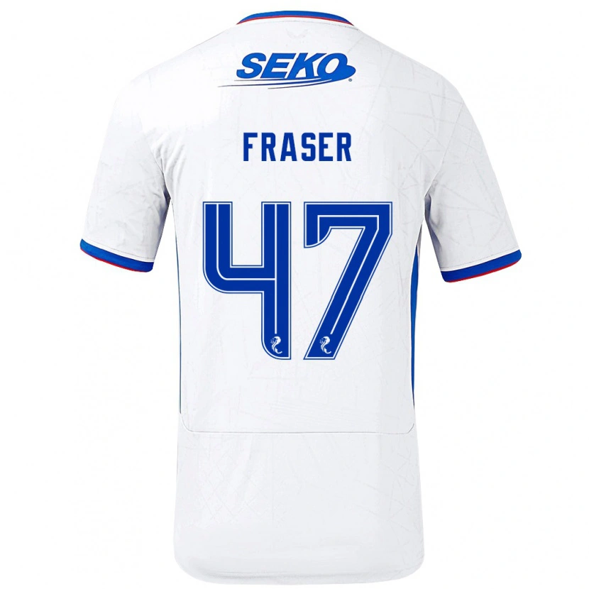 Danxen Damen Robbie Fraser #47 Weiß Blau Auswärtstrikot Trikot 2024/25 T-Shirt