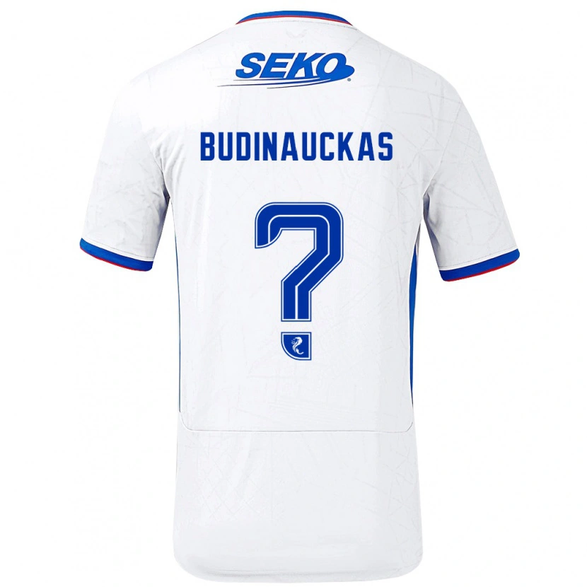 Danxen Damen Lewis Budinauckas #0 Weiß Blau Auswärtstrikot Trikot 2024/25 T-Shirt