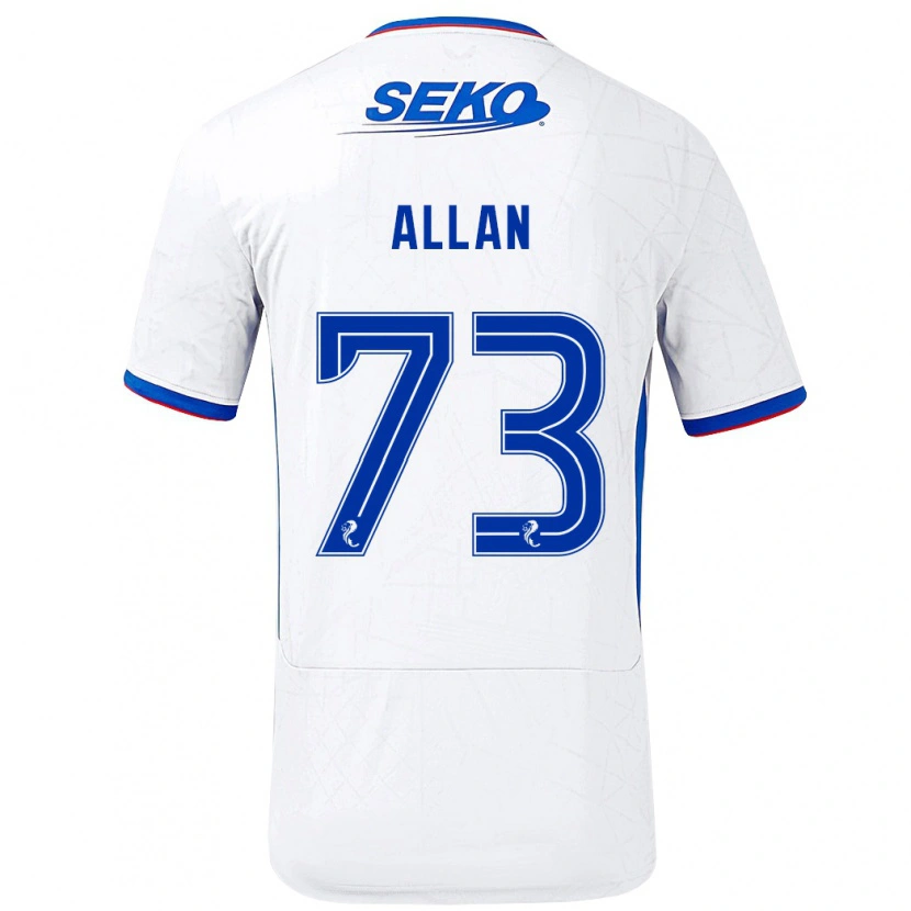 Danxen Damen Connor Allan #73 Weiß Blau Auswärtstrikot Trikot 2024/25 T-Shirt