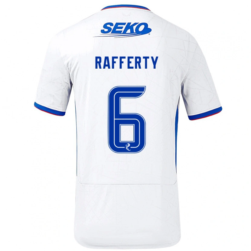 Danxen Damen Laura Rafferty #6 Weiß Blau Auswärtstrikot Trikot 2024/25 T-Shirt