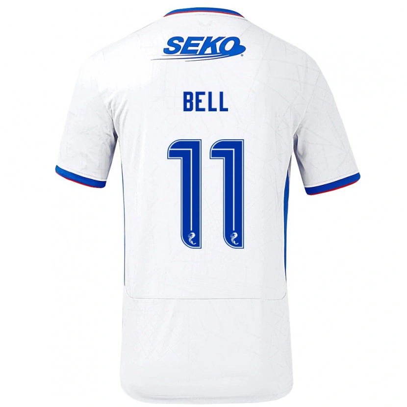 Danxen Damen Megan Bell #11 Weiß Blau Auswärtstrikot Trikot 2024/25 T-Shirt