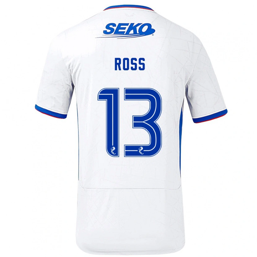 Danxen Damen Jane Ross #13 Weiß Blau Auswärtstrikot Trikot 2024/25 T-Shirt