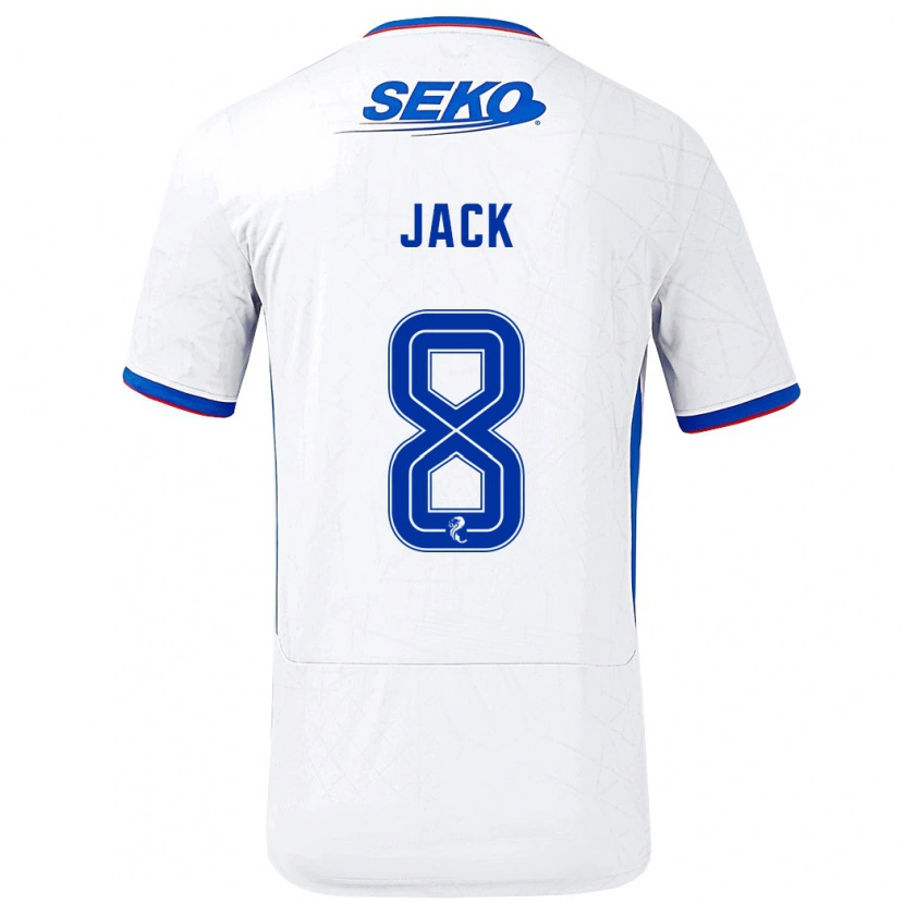 Danxen Damen Ryan Jack #8 Weiß Blau Auswärtstrikot Trikot 2024/25 T-Shirt