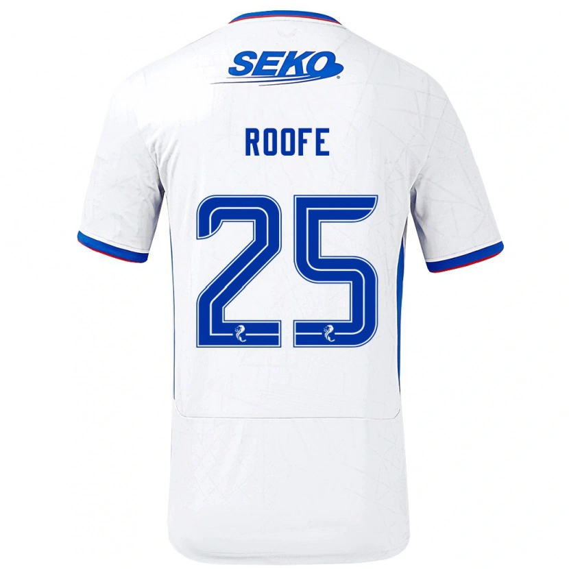 Danxen Damen Kemar Roofe #25 Weiß Blau Auswärtstrikot Trikot 2024/25 T-Shirt
