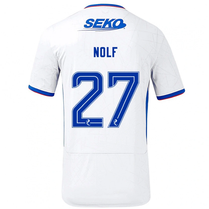 Danxen Damen Madeline Nolf #27 Weiß Blau Auswärtstrikot Trikot 2024/25 T-Shirt