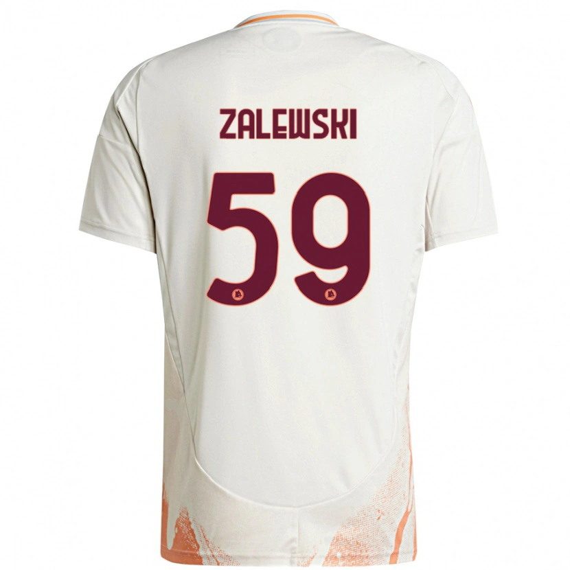 Danxen Damen Nicola Zalewski #59 Cremeweiß Orange Auswärtstrikot Trikot 2024/25 T-Shirt