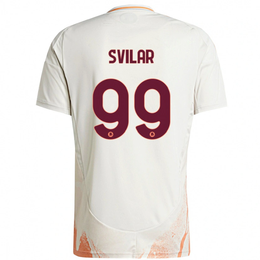 Danxen Damen Mile Svilar #99 Cremeweiß Orange Auswärtstrikot Trikot 2024/25 T-Shirt