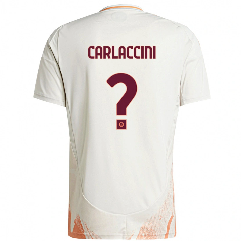 Danxen Damen Samuele Carlaccini #0 Cremeweiß Orange Auswärtstrikot Trikot 2024/25 T-Shirt