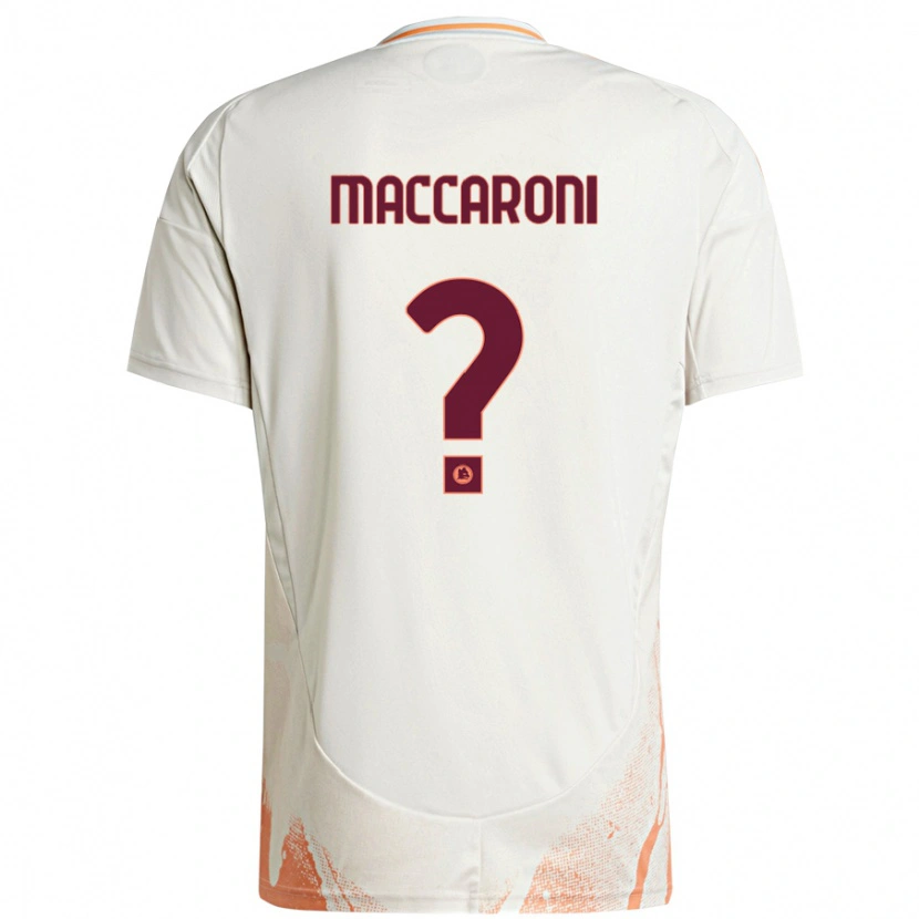 Danxen Damen Valerio Maccaroni #0 Cremeweiß Orange Auswärtstrikot Trikot 2024/25 T-Shirt