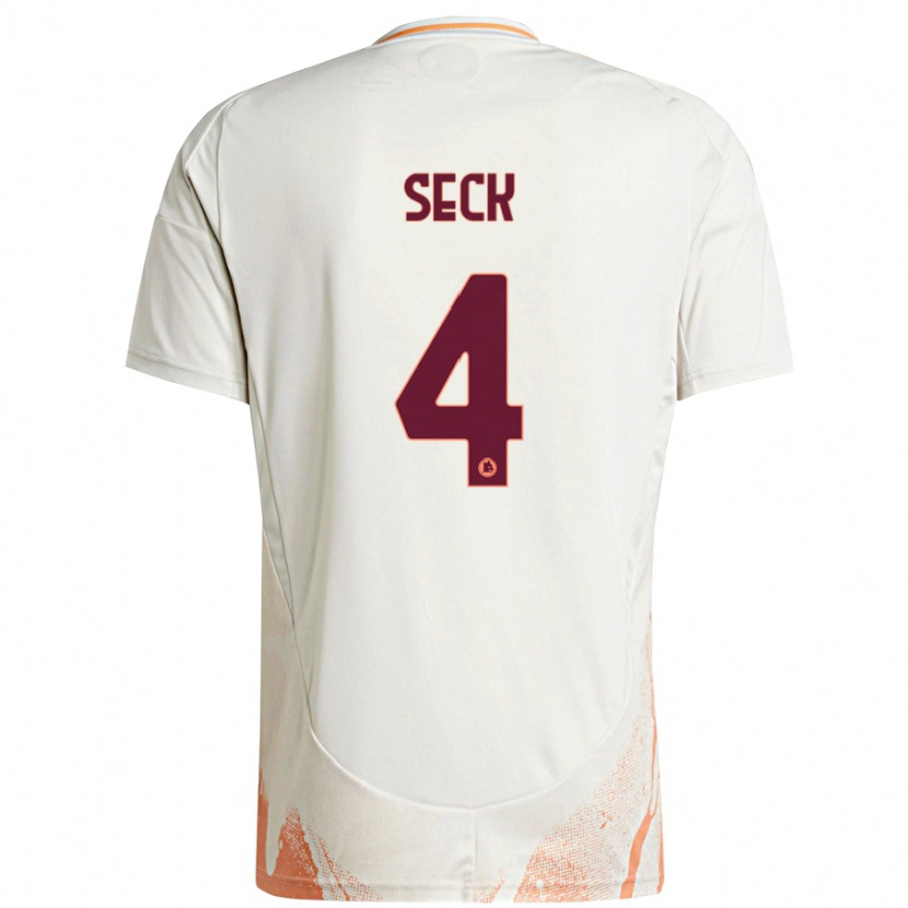 Danxen Damen Mohamed Seck #4 Cremeweiß Orange Auswärtstrikot Trikot 2024/25 T-Shirt