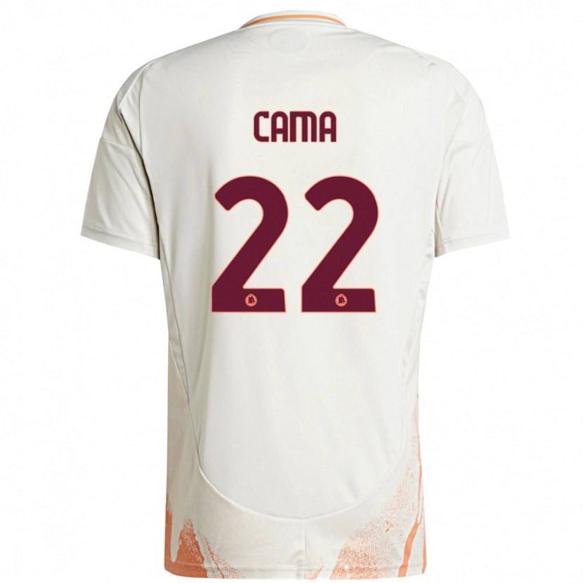 Danxen Damen Cristian Cama #22 Cremeweiß Orange Auswärtstrikot Trikot 2024/25 T-Shirt
