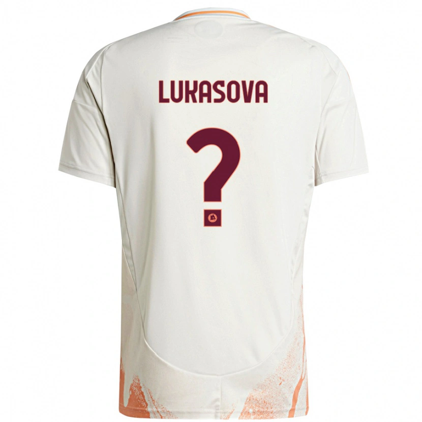 Danxen Damen Olivie Lukášová #0 Cremeweiß Orange Auswärtstrikot Trikot 2024/25 T-Shirt