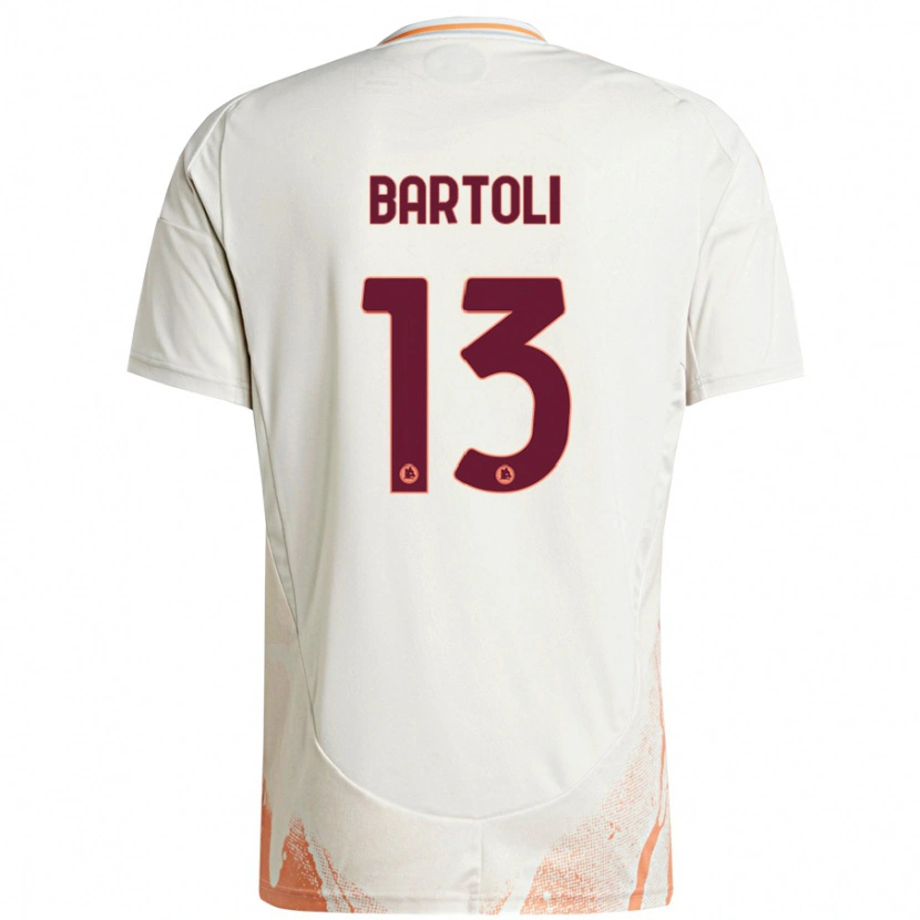 Danxen Damen Elisa Bartoli #13 Cremeweiß Orange Auswärtstrikot Trikot 2024/25 T-Shirt