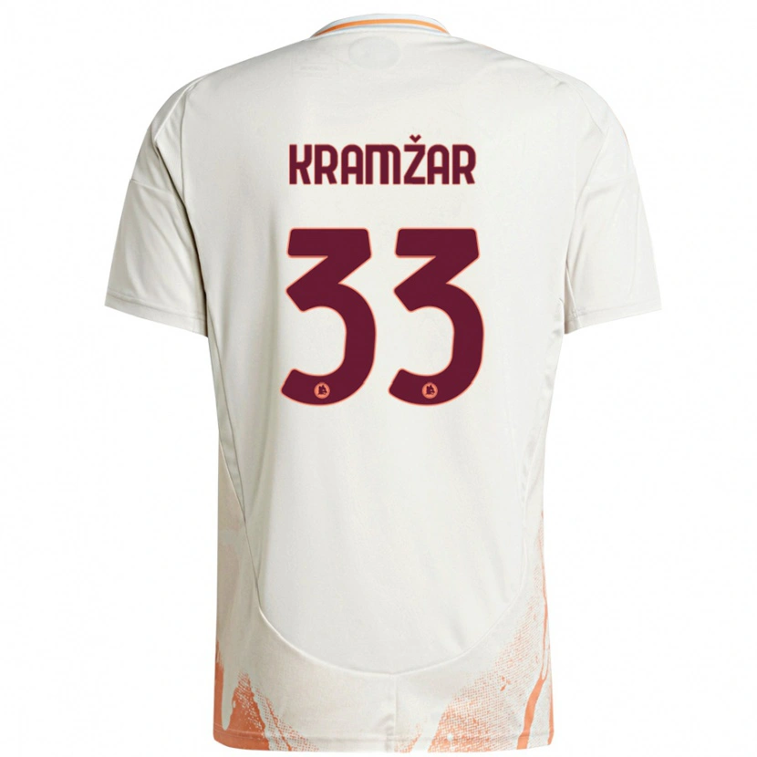 Danxen Damen Zara Kramžar #33 Cremeweiß Orange Auswärtstrikot Trikot 2024/25 T-Shirt