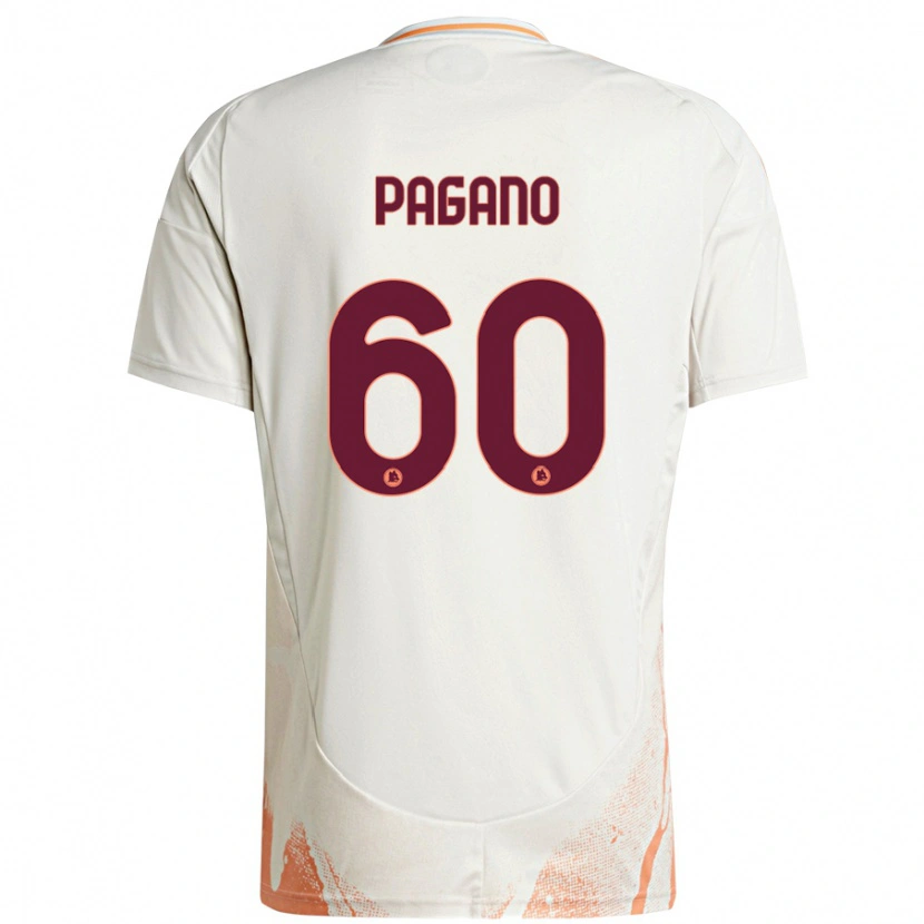 Danxen Damen Riccardo Pagano #60 Cremeweiß Orange Auswärtstrikot Trikot 2024/25 T-Shirt