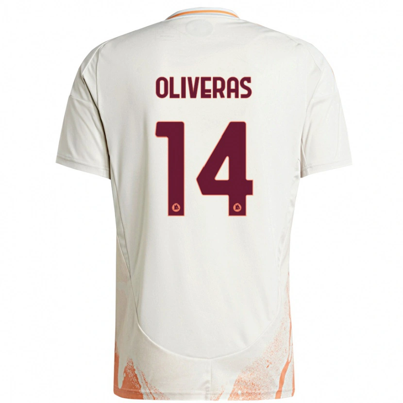 Danxen Damen Jan Oliveras #14 Cremeweiß Orange Auswärtstrikot Trikot 2024/25 T-Shirt