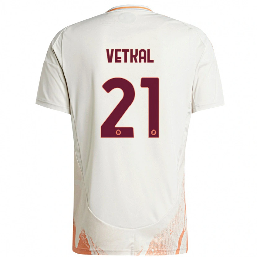 Danxen Damen Martin Vetkal #21 Cremeweiß Orange Auswärtstrikot Trikot 2024/25 T-Shirt