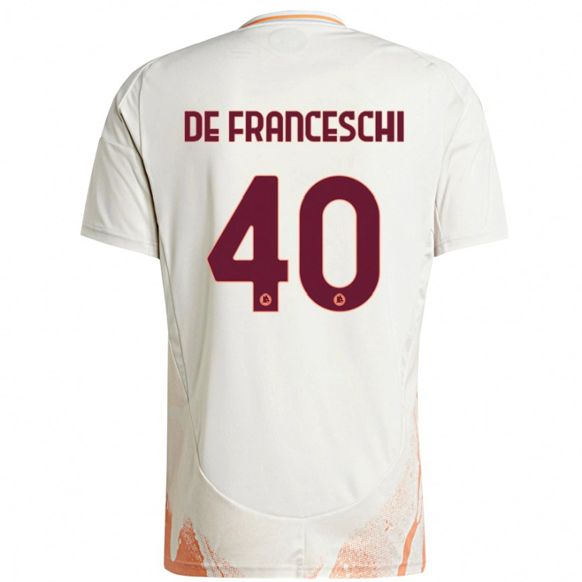 Danxen Damen Leonardo De Franceschi #40 Cremeweiß Orange Auswärtstrikot Trikot 2024/25 T-Shirt