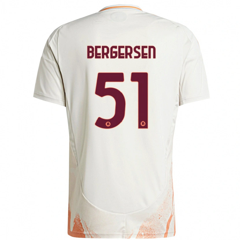 Danxen Damen Mina Bergersen #51 Cremeweiß Orange Auswärtstrikot Trikot 2024/25 T-Shirt