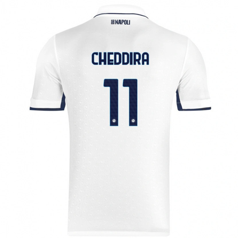Danxen Damen Walid Cheddira #11 Weiß Königsblau Auswärtstrikot Trikot 2024/25 T-Shirt