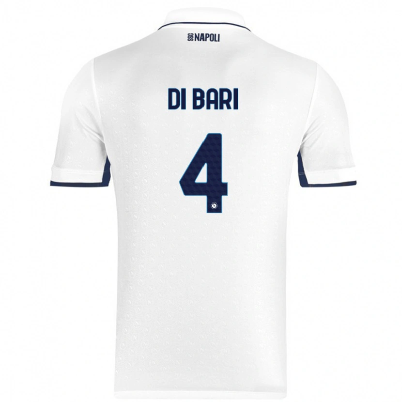 Danxen Damen Martina Di Bari #4 Weiß Königsblau Auswärtstrikot Trikot 2024/25 T-Shirt
