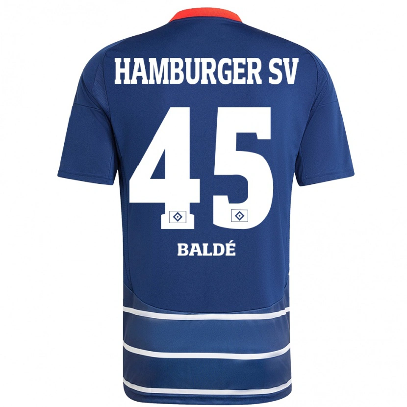 Danxen Damen Fabio Baldé #45 Dunkelblau Auswärtstrikot Trikot 2024/25 T-Shirt