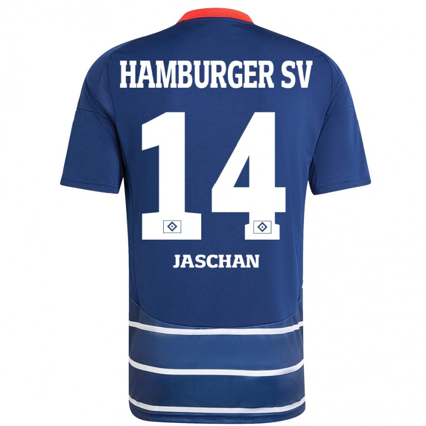 Danxen Damen Endrik Jaschan #14 Dunkelblau Auswärtstrikot Trikot 2024/25 T-Shirt