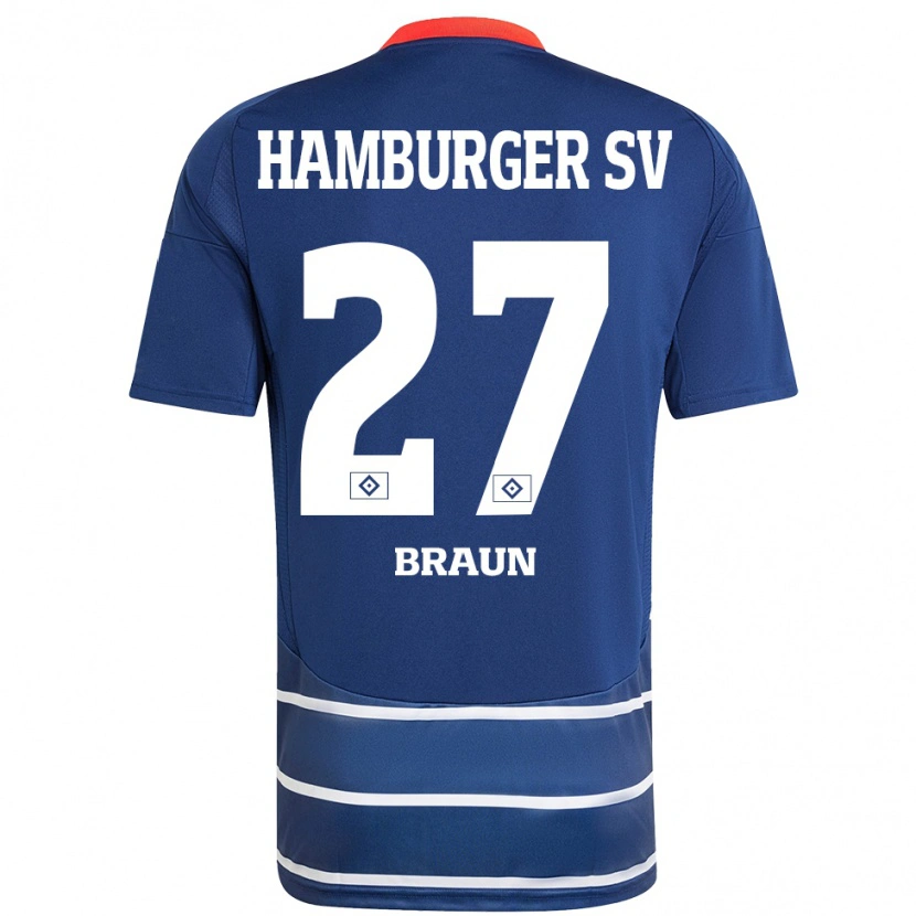 Danxen Damen Elias Braun #27 Dunkelblau Auswärtstrikot Trikot 2024/25 T-Shirt