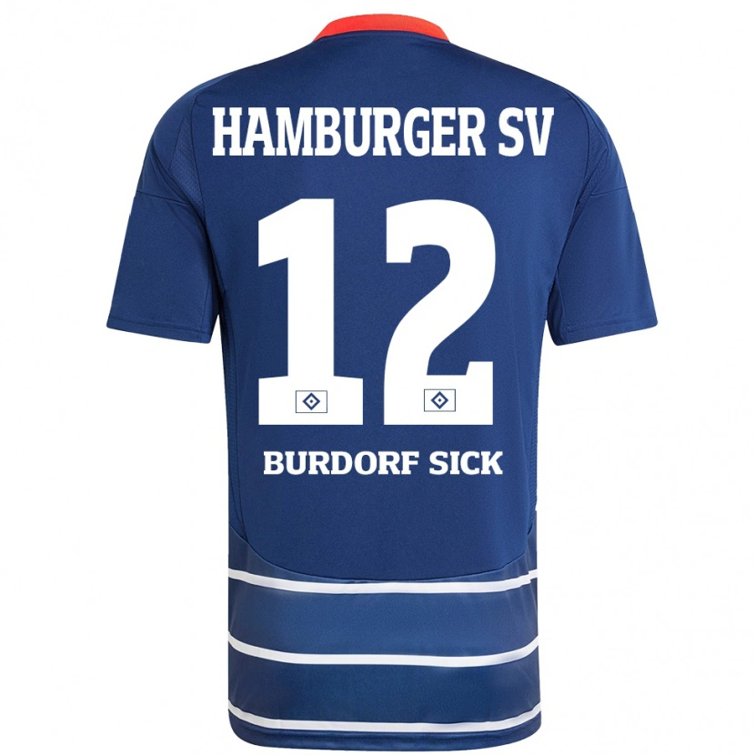 Danxen Damen Emma Burdorf-Sick #12 Dunkelblau Auswärtstrikot Trikot 2024/25 T-Shirt