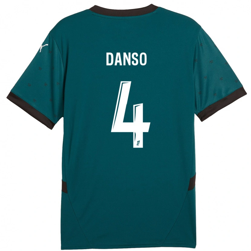 Danxen Damen Kevin Danso #4 Dunkelgrün Auswärtstrikot Trikot 2024/25 T-Shirt