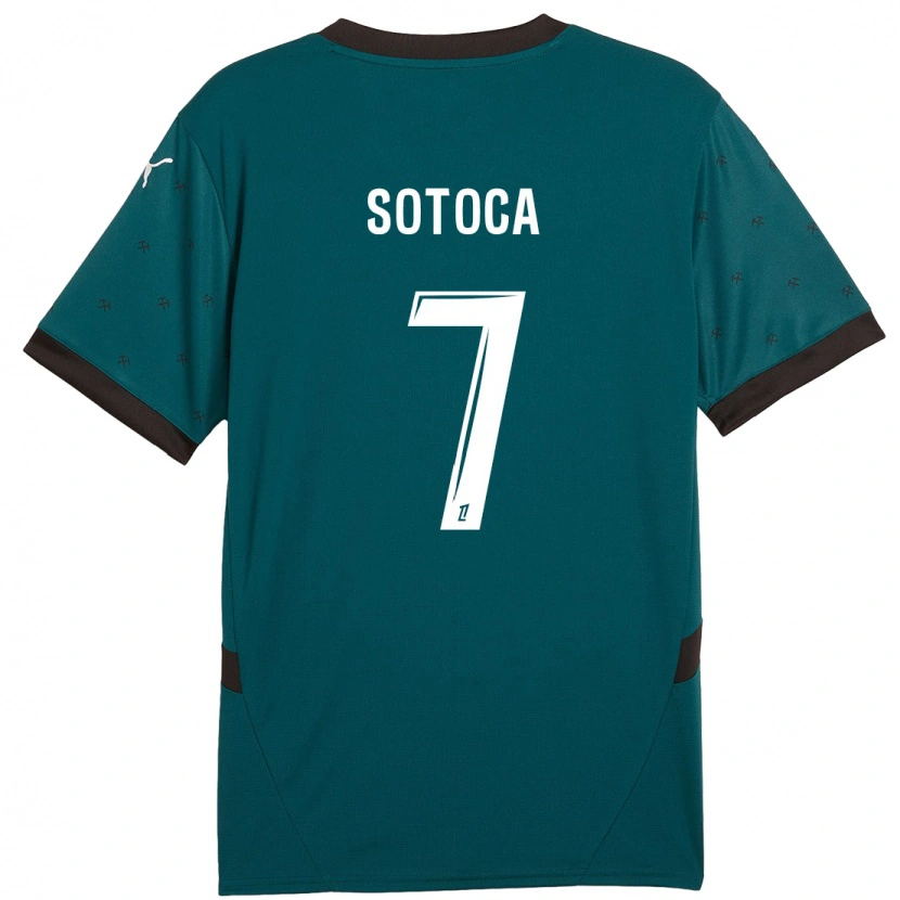 Danxen Damen Florian Sotoca #7 Dunkelgrün Auswärtstrikot Trikot 2024/25 T-Shirt