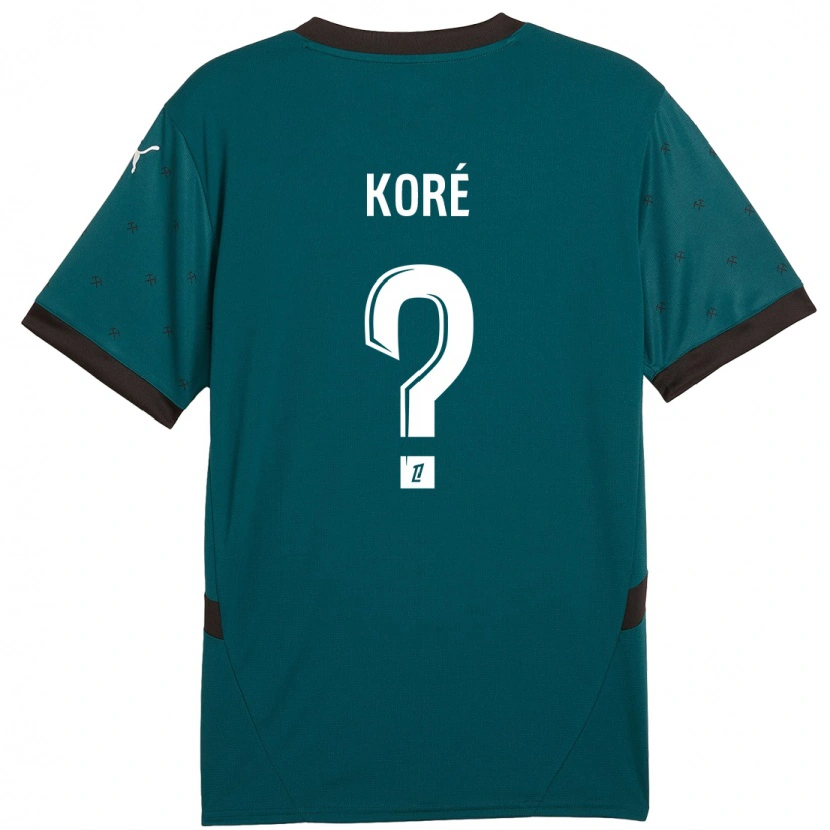 Danxen Damen Mathis Koré #0 Dunkelgrün Auswärtstrikot Trikot 2024/25 T-Shirt