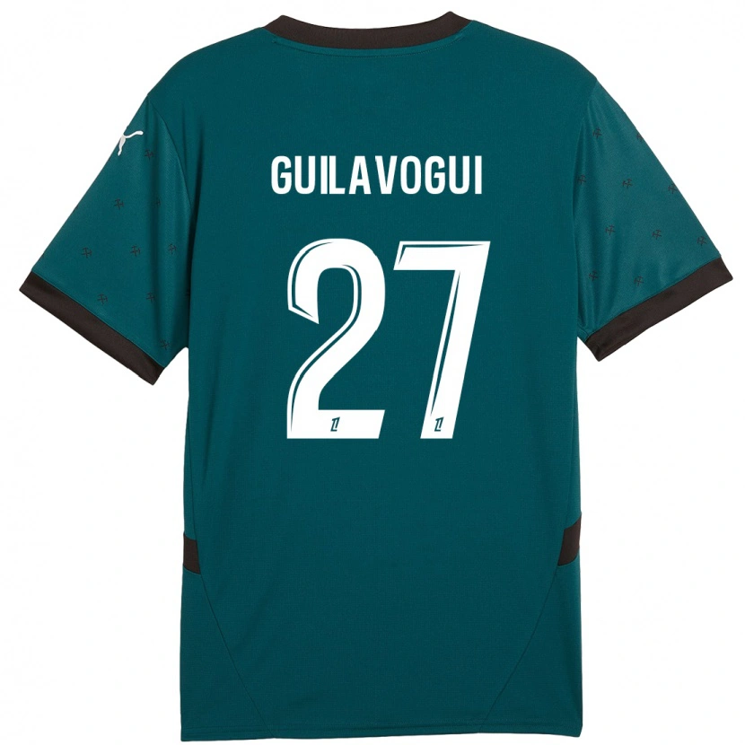 Danxen Damen Morgan Guilavogui #27 Dunkelgrün Auswärtstrikot Trikot 2024/25 T-Shirt