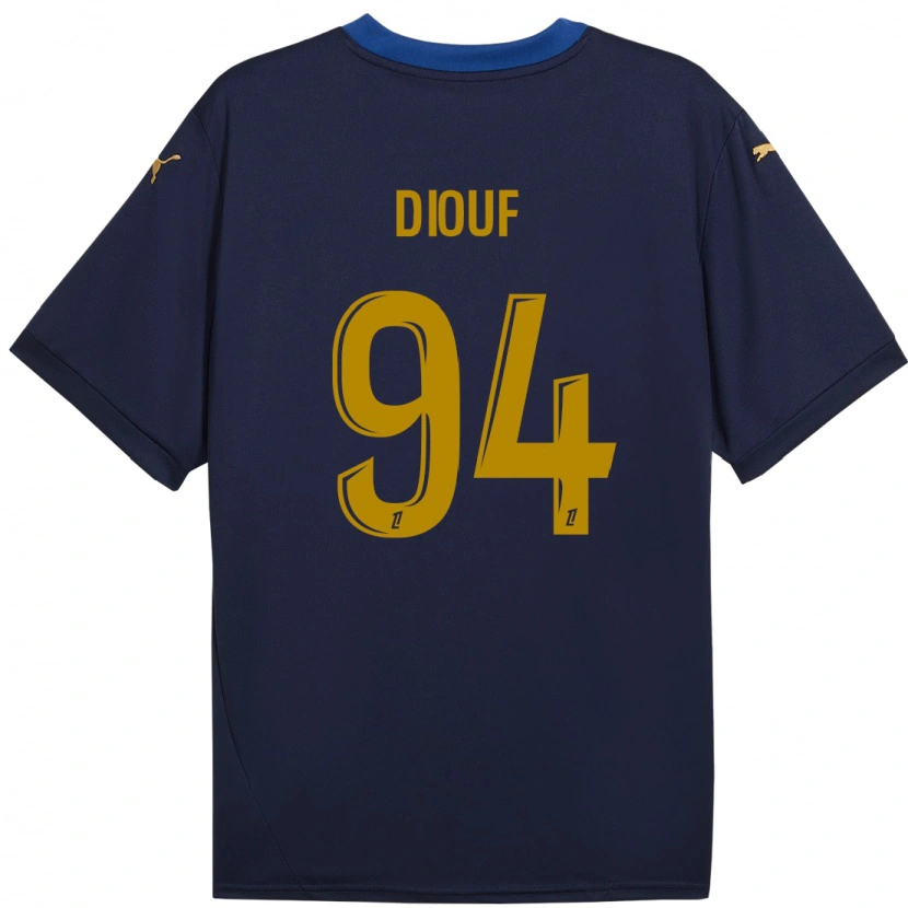 Danxen Damen Yehvann Diouf #94 Marineblau Gold Auswärtstrikot Trikot 2024/25 T-Shirt