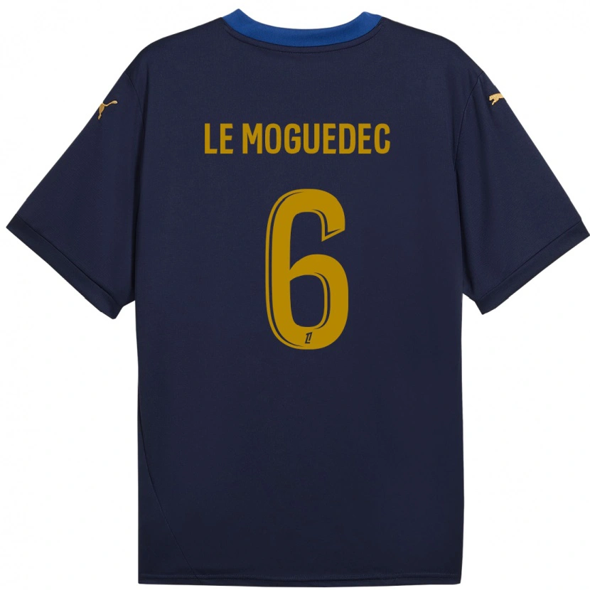 Danxen Damen Anaële Le Moguédec #6 Marineblau Gold Auswärtstrikot Trikot 2024/25 T-Shirt