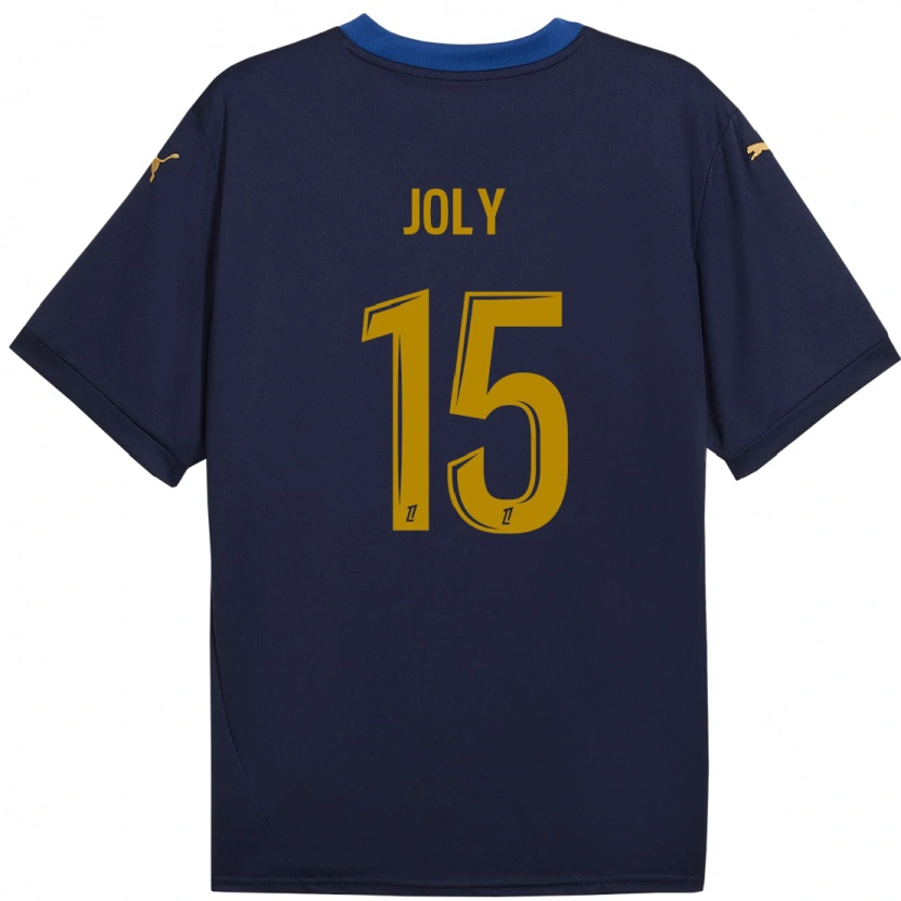 Danxen Damen Lou-Ann Joly #15 Marineblau Gold Auswärtstrikot Trikot 2024/25 T-Shirt
