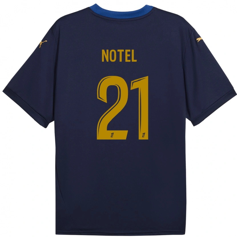 Danxen Damen Léa Notel #21 Marineblau Gold Auswärtstrikot Trikot 2024/25 T-Shirt