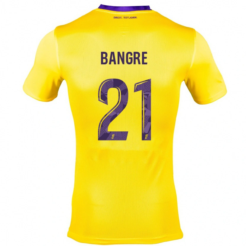 Danxen Damen Mamady Bangré #21 Gelb Lila Auswärtstrikot Trikot 2024/25 T-Shirt