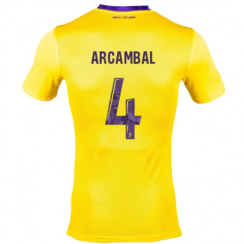 Danxen Damen Anais Arcambal #4 Gelb Lila Auswärtstrikot Trikot 2024/25 T-Shirt