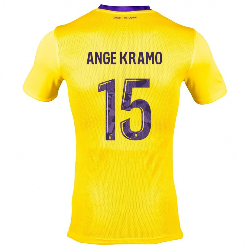 Danxen Damen Marie Ange Kramo #15 Gelb Lila Auswärtstrikot Trikot 2024/25 T-Shirt