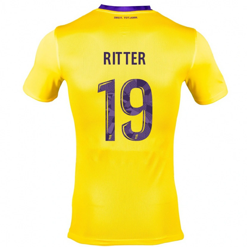 Danxen Damen Morgane Ritter #19 Gelb Lila Auswärtstrikot Trikot 2024/25 T-Shirt