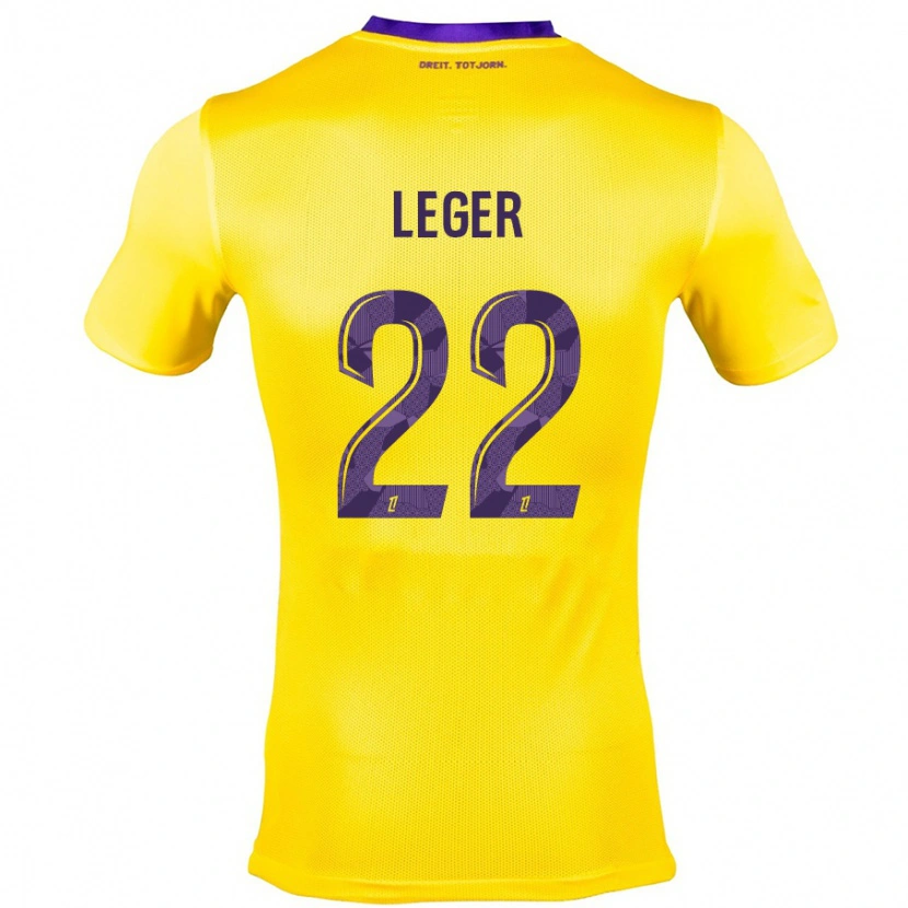 Danxen Damen Christelle Léger #22 Gelb Lila Auswärtstrikot Trikot 2024/25 T-Shirt