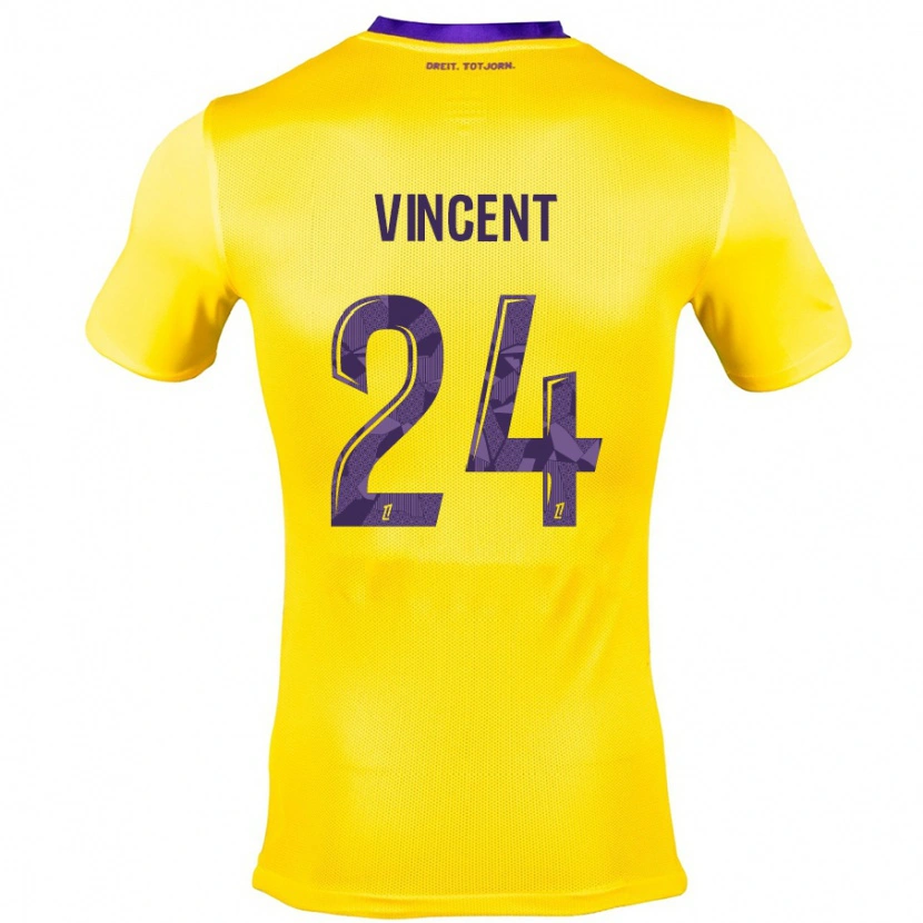 Danxen Damen Magalie Vincent #24 Gelb Lila Auswärtstrikot Trikot 2024/25 T-Shirt
