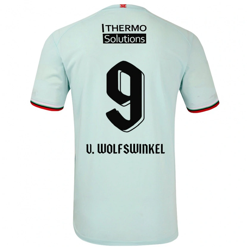 Danxen Damen Ricky Van Wolfswinkel #9 Hellgrün Auswärtstrikot Trikot 2024/25 T-Shirt