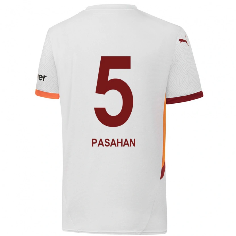 Danxen Damen Eren Paşahan #5 Weiß Gelb Rot Auswärtstrikot Trikot 2024/25 T-Shirt