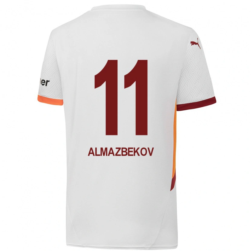 Danxen Damen Beknaz Almazbekov #11 Weiß Gelb Rot Auswärtstrikot Trikot 2024/25 T-Shirt