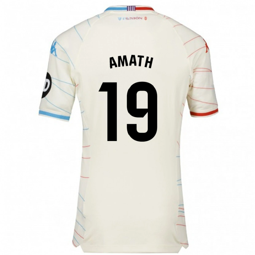 Danxen Damen Amath Ndiaye #19 Weiß Rot Blau Auswärtstrikot Trikot 2024/25 T-Shirt